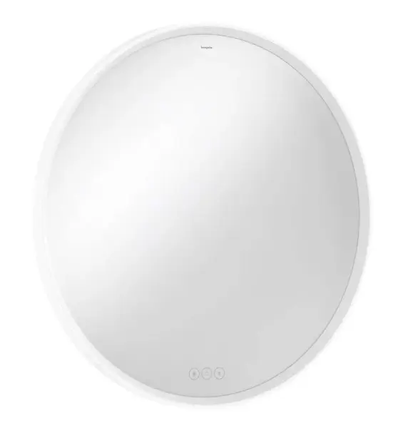 Hansgrohe Xarita S - Zrcadlo s LED osvětlením a vyhříváním, průměr 70 cm, dotykový senzor, matná bílá 54982700