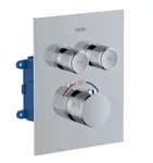 kielle Arkas I - Termostatická baterie pod omítku, včetně tělesa, pro 2 spotřebiče, chrom 10611200