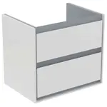 Ideal Standard Connect Air - Umývadlová skrinka, 58x41x52 cm, lesklý biely/matný svetlosivý lak E1605KN