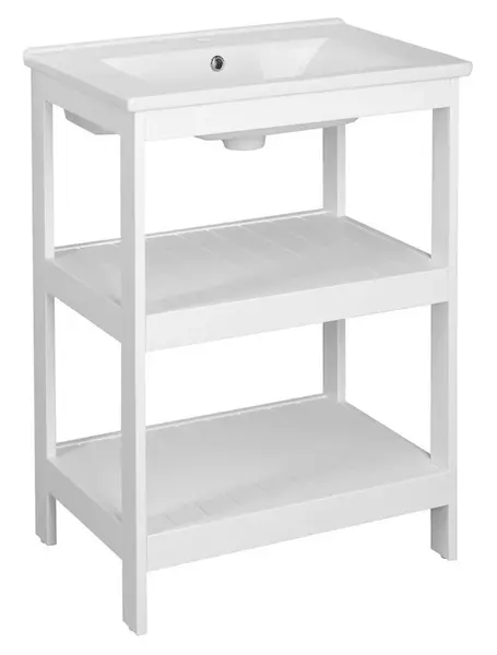 Aqualine Etide - Umývadlová skrinka 62 cm × 85 cm × 44 cm, biela mat ET610