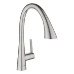 Grohe Zedra - Drezová batéria s výsuvnou spŕškou, supersteel 32294DC2