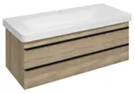 Sapho Sitia - Umývadlová skrinka 101x50x44 cm, 2 zásuvky, dub alabama SI105-2222