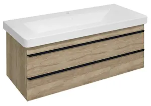 Sapho Sitia - Umývadlová skrinka 101x50x44 cm, 2 zásuvky, dub alabama SI105-2222