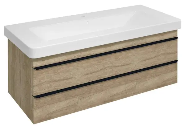 Sapho Sitia - Umývadlová skrinka 101x50x44 cm, 2 zásuvky, dub alabama SI105-2222