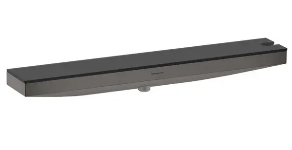 Hansgrohe Rainfinity - Nástenné kolienko s držiakom a poličkou, kefovaný čierny chróm 26858340