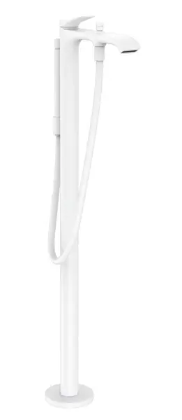 Hansgrohe Vivenis - Vaňová batéria do podlahy, s príslušenstvom, matná biela 75445700