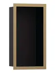 Hansgrohe XtraStoris Individual - Výklenok do steny s designovým rámom, 30x15x10 cm, matná čierna/kefovaný bronz 56095140