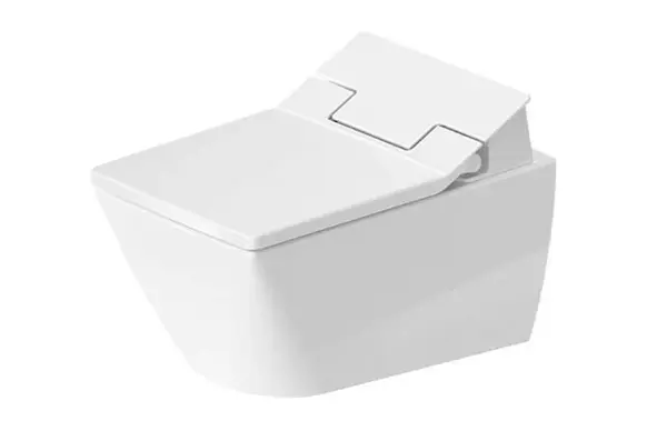 Duravit Viu - Závesné WC na bidetovú dosku SensoWash, Rimless, DuraFix, biela 2511590000
