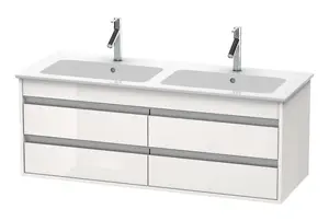 Duravit Ketho - Umývadlová skrinka 48x127x48 cm, 4 zásuvky, lesklá biela KT643302222