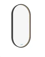 Nimco Zrcadla - Zrcadlo s LED osvětlením, 40x80 cm, dotykový senzor, černá ZPC 32002LVX-90