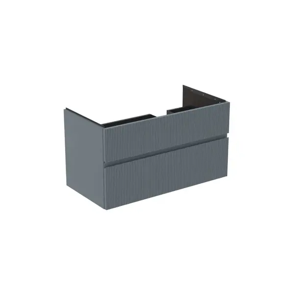 Ideal Standard Finesse - Umyvadlová skříňka 100x51x55 cm, 2 zásuvky, Ribbed Matt ashblue E3446UQ