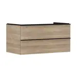 Hansgrohe Xelu Q - Umývadlová skrinka, 50x98x55 cm, 2 zásuvky, prírodný dub/matná čierna 54080670
