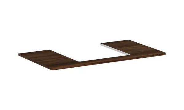 Hansgrohe Xelu Q - Doska pod umývadlo 98x55 cm, výrez uprostred, tmavý orech 54095630