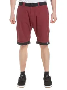 Meatfly pánské kraťasy Barry Wine/Black | Červená | Velikost 36