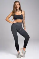 Gym Glamour Legíny bezešvé Grey Ombré, L, tmavě šedá