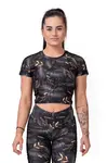 Nebbia Crop top Active Black 568, S, černá