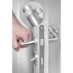 Zarážka dveřní na kliku, dvojitá, plast, transparentní