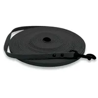 PafDog lehké voděodolné HEXA stopovací vodítko ploché, 1cm - černá PAF-612