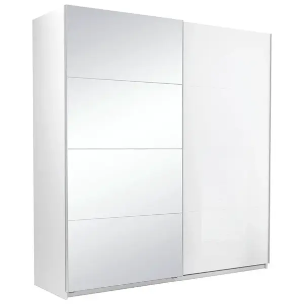 MID.YOU ŠATNÍ SKŘÍŇ S POSUVNÝMI DVEŘM, bílá, 200/210/62 cm