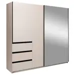 MID.YOU ŠATNÍ SKŘÍŇ S POSUVNÝMI DVEŘM, kašmírová, 215/205/61,5 cm