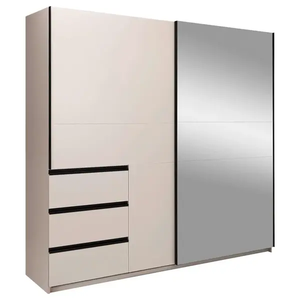 MID.YOU ŠATNÍ SKŘÍŇ S POSUVNÝMI DVEŘM, kašmírová, 215/205/61,5 cm