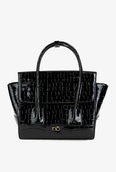 Malá kabelka krabička s reliéfnym vzorom NOBO BAG5800-M20 Čierna