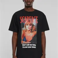 Men's T-shirt Scarface Don't call me baby Heavy Oversize - black