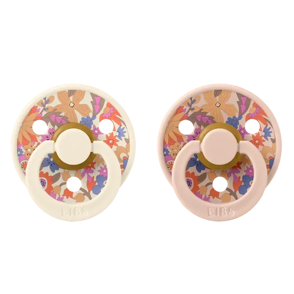 BIBS x LIBERTY Colour cumlíky z prírodného kaučuku 2ks - veľkosť 2 - June Blossom Blush Mix