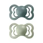 BIBS Supreme symetrické cumlíky zo silikónu 2ks - veľkosť 1 - Island Sea / Sage
