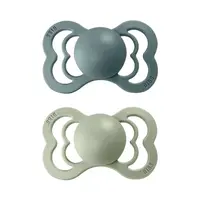 BIBS Supreme symetrické cumlíky zo silikónu 2ks - veľkosť 1 - Island Sea / Sage