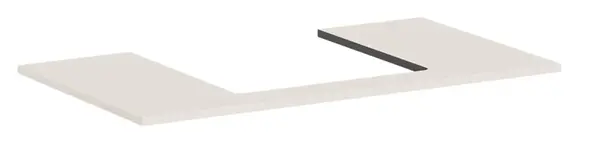 Hansgrohe Xilesa E - Doska pod umývadlo, 98x55 cm, výrez uprostred, matná béžová 54270780