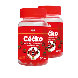GS Céčko se šípky, želatinky bez cukru, 2 × 50 ks