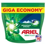 Ariel Mountain Spring Allin1 gelové kapsle na praní sáček 70ks