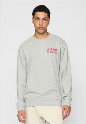 Pouze hotovost Crewneck šedá