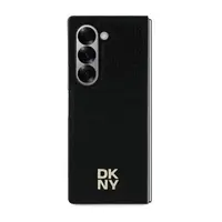 Zadní kryt DKNY PU Leather Repeat Pattern Stack Logo MagSafe pro Samsung Galaxy Z Fold6, černá