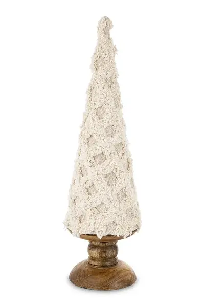 Ozdobný vánoční stromeček home & lifestyle 40 x 12 x 12 cm béžová barva