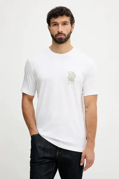 Bavlněné tričko BOSS Orange Te_structure