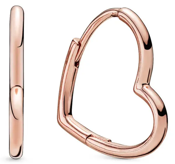 Pandora Pozlacené náušnice Srdíčka Rose 288307