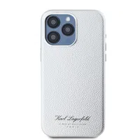 Zadní kryt Karl Lagerfeld Grained PU Hotel RSG pro Apple iPhone 15 Pro, šedá
