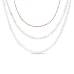 Šnúra zo sladkovodných perál v dĺžke 85 cm v ružovom zlate KLENOTA