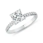 Prsten s laboratorním diamantem v bílém zlatě KLENOTA