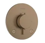 Hansgrohe Ecostat Comfort S - Termostatická baterie pod omítku, pro 2 spotřebiče, kartáčovaný bronz 33715140