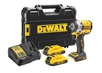 DeWALT Nářadí - 18V AKU rázový utahovák, 2x aku 2,0 Ah XR, nabíječka DCF921D2T