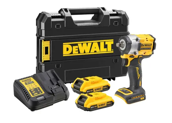 DeWALT Nářadí - 18V AKU rázový utahovák, 2x aku 2,0 Ah XR, nabíječka DCF921D2T