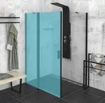 Polysan Zoom Line - Sprchová stěna Black, 80 cm, matná černá/čiré sklo ZL3280B