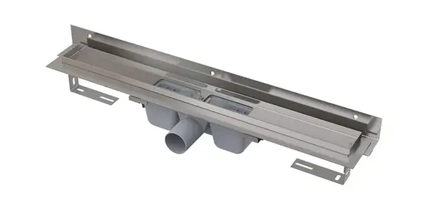 Alcadrain Odtokové žlaby - Sprchový žlab Flexible 55 cm, s nastavitelným límcem ke stěně, nerez APZ4-550