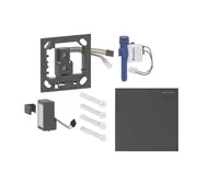 Geberit - Elektronické ovládání splachování pisoárů typ 40, bateriové napájení, easy to clean, Bluetooth, kartáčovaný černý chrom 116.237.QD.1