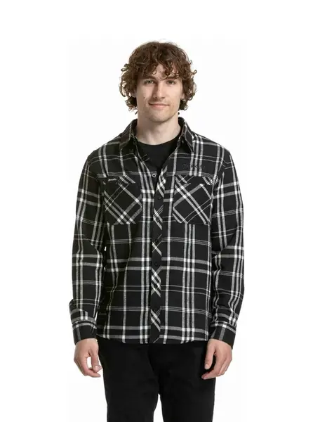 Meatfly pánská košile Kurt Black | Černá | Velikost L