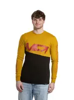 Meatfly pánské tričko s dlouhým rukávem Judgement Racing Mustard | Žlutá | Velikost XXL | 100% bavlna