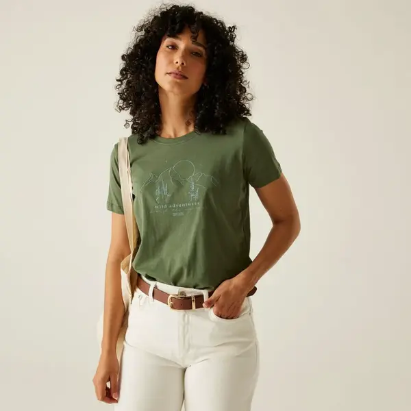 Dámské bavlněné tričko regatta filandra ix zelená 36